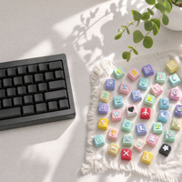 Keyboard Fidget Clicker 3D Print DIY, Gantungan Kunci Kombinasi Huruf Nama Kustom, Mainan Sensorik Pereda Stres untuk Dekompresi Harian