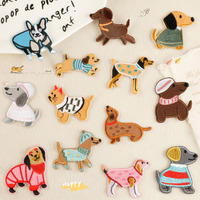 Patch brodé sur ordinateur - Patch original mignon auto-adhésif en forme de chien pour accessoires de mode, coques de téléphone, chaussures