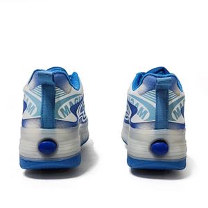 Chaussures à talons amovibles Zapatos Con Ruedas Para Nios rétractables personnalisées <span class=keywords><strong>avec</strong></span> 2 roues pour garçons - Product Image 4