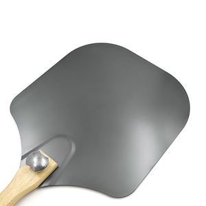 Aluminio Metal Negro <span class=keywords><strong>Pizza</strong></span> Turning Peel <span class=keywords><strong>Pizza</strong></span> <span class=keywords><strong>Pala</strong></span> Rotación <span class=keywords><strong>Pizza</strong></span> Paddle con mango de madera plegable - Product Image 3