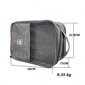 Bolsa Organizadora de Zapatos de Viaje de Poliéster con Logotipo Personalizado al por Mayor, Impermeable, con Cierre - Product Image 2