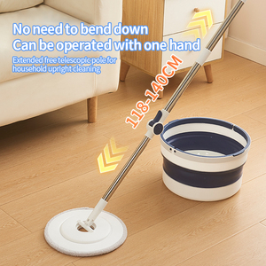 Chất Lượng Cao <span class=keywords><strong>360</strong></span> Ma Thuật Dễ Dàng Quay Lau Và Xô Set Với Máy Nơ & Riêng Biệt Nước Bẩn Xô Sợi Nhỏ Lau Cho Sàn Làm Sạch - Product Image 2