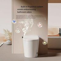 Nouveau modèle W1623, toilette intelligente à ouverture et fermeture automatiques, bidet, réservoir encastré, éclairage d'ambiance, télécommande pour utilisation dans la salle de bain