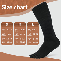 Chaussettes de randonnée en laine mérinos thermique Toe pour hommes et femmes