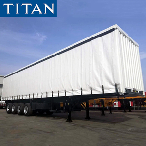 3 essieux Côté Rideau Semi <span class=keywords><strong>Remorque</strong></span> 40ft Tautliner Rideaux 45 Pieds de Boîte De Van Tautliner <span class=keywords><strong>Remorque</strong></span> À Vendre - Product Image 2
