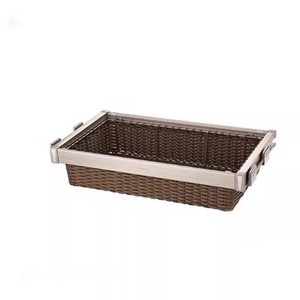 Cesta extraíble de cuero y ratán Nuomi para armario, cajón de almacenamiento con amortiguación para vestidor - Product Image 5