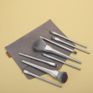 Ensemble de pinceaux de maquillage en poils synthétiques de couleur bonbon, manche en plastique, vente directe d'usine Laughing Fox, poudre libre, réparation, angulaire - Product Image 4