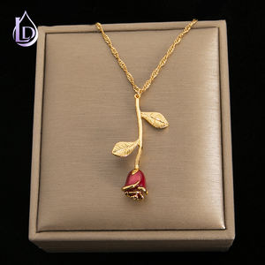 Collar Personalizado con Rosa 3D para el Día de San Valentín, Collar con Dije Personalizado, Joyería de Rosa Definitiva, <span class=keywords><strong>La</strong></span> <span class=keywords><strong>Bella</strong></span> <span class=keywords><strong>y</strong></span> <span class=keywords><strong>la</strong></span> <span class=keywords><strong>Bestia</strong></span> - Product Image 6