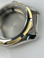 Boîtier rond classique en acier inoxydable 316L de 39mm, lunette résistante à l'eau 5ATM en or galvanisé