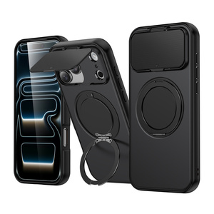 เคส Lichicase คุณภาพสูง พร้อมขาตั้งแม่เหล็ก สำหรับ <span class=keywords><strong>iPhone</strong></span> 18 18Pro 18ProMax - Product Image 5