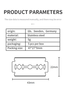 Bán buôn Chất lượng cao thép không gỉ đôi lưỡi dao cạo cạnh-Gói gia đình của 50 lưỡi - Product Image 6