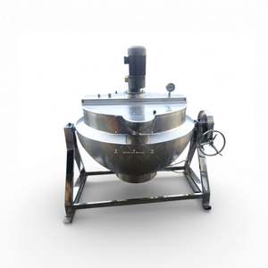 Olla de cocción encamisada de acero inoxidable 304 con doble caldera, motor de cobre, calentamiento a gas y eléctrico, para dulces, 100L 200 Litros, con mezclador - Product Image 4