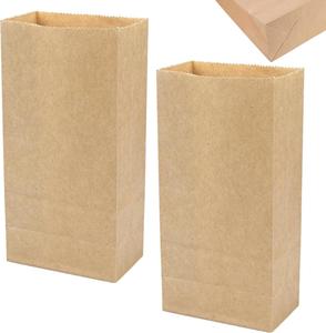 Cheap Custom Printed Food Grade Brown Kraft <b>Biodegradable</b> <b>Paper</b> Bags Handle for Bread Sandwich Milk Sushi Jelly-Custom Color - Product Image 4