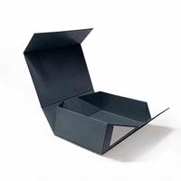 Boîte cadeau magnétique pliable rigide personnalisée, grande boîte en carton noir de luxe avec poignée et couvercle magnétique