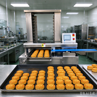 Machine automatique d'organisation de pâtisseries, biscuits et gâteaux sur plaques de cuisson et plateaux