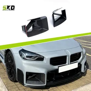 Tubarão Dinâmico MP Estilo Seco De Fibra De Carbono Frente Air Inlet Set Para BMW M2 G87 2023 + Entrada de Ar