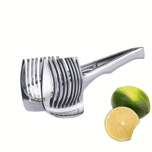 Stainless Steel Kitchen Handheld Orange Lemon Slicer Tomato Cutting Clip Fruit Slicer Onion Slicer KitchenItem Cutter - Product Image 1