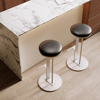 Chaise de bar moderne japonaise en métal, tabouret pivotant en bois massif avec structure en fer pour club ou bar à domicile