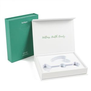 Boîte cadeau cosmétique rigide biodégradable personnalisée avec gaufrage, fermeture magnétique, doublure en éponge, insert en EVA, rouleaux de massage corporel, Gua Sha - Product Image 4