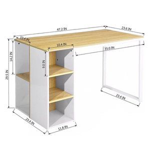 Bedroom Furniture Writing Study <strong>Desk</strong> <strong>with</strong> <strong>Shelving</strong> <strong>Unit</strong> High Quality Computer Table for Home and Office - Product Image 5