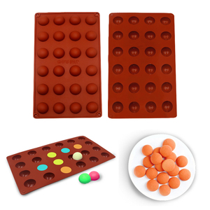 <span class=keywords><strong>Molde</strong></span> Redondo de Silicona de 24 Cavidades, Media Esfera para Pasteles, Gelatina, Pudín, Artículos Hechos a Mano para Uso Doméstico - Product Image 1