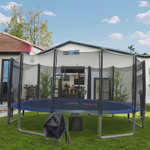 16 Fuß Professionelles Faltbares Fitness-Trampolin für Kinder und Erwachsene, Groß, mit Stahlschutz, für Zuhause und Draußen, Langlebig, Sport, Springen, für Mädchen - Product Image 3