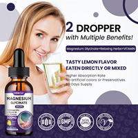 OEM Calm Drop – Gouttes liquides de glycinate de magnésium pour le soulagement du stress, avec bromélaïne et vitamines, pour adultes