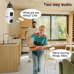 Bóng đèn 5g 4k 8MP ống kính kép Màn hình CCTV WIFI GIÁM SÁT máy ảnh trong nhà bé màn hình 360 ° E27 Bóng đèn an ninh máy ảnh không dây - Product Image 5