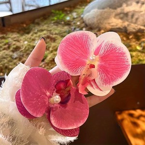 Barrettes à cheveux esthétiques style fée, orchidées dégradées roses, épingles florales, accessoires <span class=keywords><strong>de</strong></span> coiffure tropicaux Mermaidcore pour les vacances et les accessoires <span class=keywords><strong>photo</strong></span> - Product Image 5