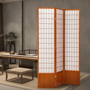 Nhà Sản Xuất Nhật Bản Phong Cách Bằng Gỗ Màn Hình Di Chuyển Shoji Gấp Bằng Gỗ Phân Vùng Màn Hình Phòng Khách Nghệ Thuật Theo Chủ Đề Phòng Divider - Product Image 6