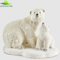 Ours polaire en peluche blanc sur mesure grandeur nature pour la décoration de la maison Décoration de fête de vacances