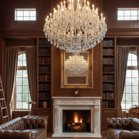 Lustres en cristal sur mesure pour grandes salles de réception de mariage, luminaires suspendus de luxe style Vila Maria Theresa