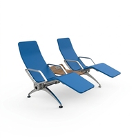 Banc d'attente d'aéroport LEADCOM LS-533Y moderne avec rembourrage intégré en PU, sièges VIP pour salle d'attente