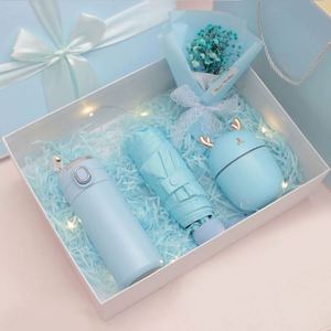 New Ideas 2025 Beautiful Bouquets Vacuum Fan Umbrella and <b>Humidifier</b> for Holiday Wedding Gift or Corporate Gifts Set - Product Image 1