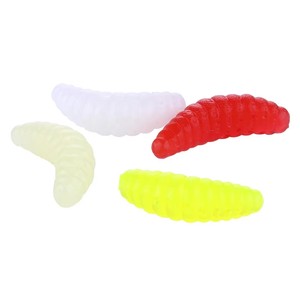 100 pièces/sac de haute qualité en gros appâts de poisson lumineux pain ver asticot appât bionique <span class=keywords><strong>2</strong></span>.4cm 0.4g leurre souple appâts de pêche - Product Image 2