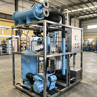 Machine à glace industrielle en tubes, production quotidienne de 15 tonnes, refroidie par eau, compresseur à vis pour usine chimique