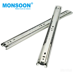 Quincaillerie de cuisine <span class=keywords><strong>Placard</strong></span> télescopique rail de guidage en acier coureur bleu zingué 3 fois roulement à billes Glissières de tiroir - Product Image 4