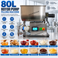 Machine de remplissage professionnelle à pompe rotative avec écran tactile pour la mayonnaise, la sauce au chocolat, la confiture dans les usines de production de sauces