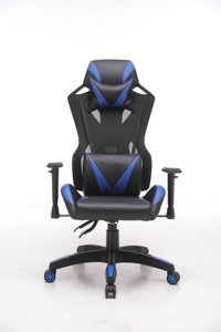 인체 공학적 메쉬 PU 가죽 레이싱 게임 의자 현대 집행 사무실 홈 회전 높이 조절 가능한 머리 받침 철 냉각 날개 - Product Image 2