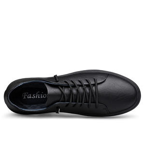 Zapatos de cuero de doble capa para hombre, nuevos, transfronterizos, de estilo británico, de corte bajo, con suela de goma transpirable, a la moda, juveniles y sencillos. - Product Image 3