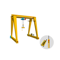 Grue portique électrique 10 tonnes à poutre simple, mobile, avec moteur et boîte de vitesses APAX CRANE pour atelier de construction