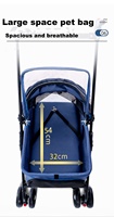 Poussette pour animaux de compagnie Double chien chat Teddy bébé poussette petit animal de compagnie voiture léger pliant séparable Cage