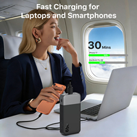 Batterie externe 65W 20000mAh, chargeur portable pour ordinateur portable, charge rapide PD QC avec 4 ports USB pour MacBook, iPad, tablette, iPhone, Samsung