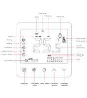 Sistem Pemanas Lantai Listrik Tuya Smart Thermostat OEM Smart WiFi Digital HVAC Controller Penghemat Energi Rumah Tangga