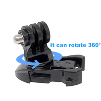 Takenoken 360 degrés Rotation Action caméra montage dégagement rapide plastique J crochet boucle casque Go Pro Vertical pivotant fait PC