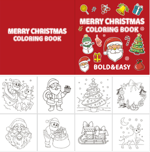 كتب نشاط تلوين الكرتون عالية الجودة مع 40 ورقة كتب تلوين عيد الميلاد المجيد مربوطة - Product Image 6