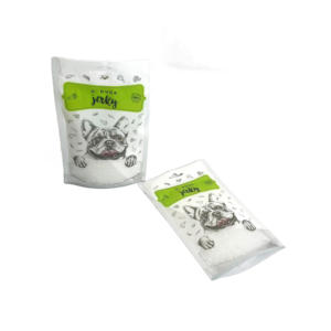 Nuovi sacchetti di alluminio autosostanti stampati personalizzati per cibo per cani con chiusura a cerniera, che consentono di vedere il prodotto interno - Product Image 2