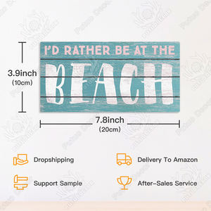 Putuo Decor - Nuova Insegna in Legno da Parete a Tema Spiaggia, Decorazione Artigianale per Casa e <span class=keywords><strong>Mare</strong></span> - Product Image 2