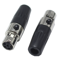 Connecteur Mini XLR plaqué or 5 broches mâle et prise femelle 5 broches