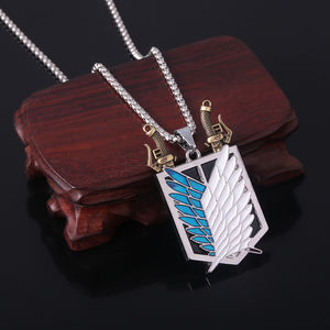 Anime Attack on Titan collar <span class=keywords><strong>Shingeki</strong></span> No Kyojin Wings of <span class=keywords><strong>Freedom</strong></span> Survey espada Punk Collar para Mujeres Hombres Cospaly joyería regalo - Product Image 4